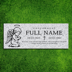 36″ x 14″ x 4″ Flat Headstone