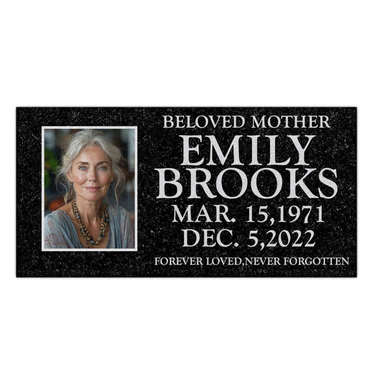 16″ x 8″ x 3″ Flat Headstone