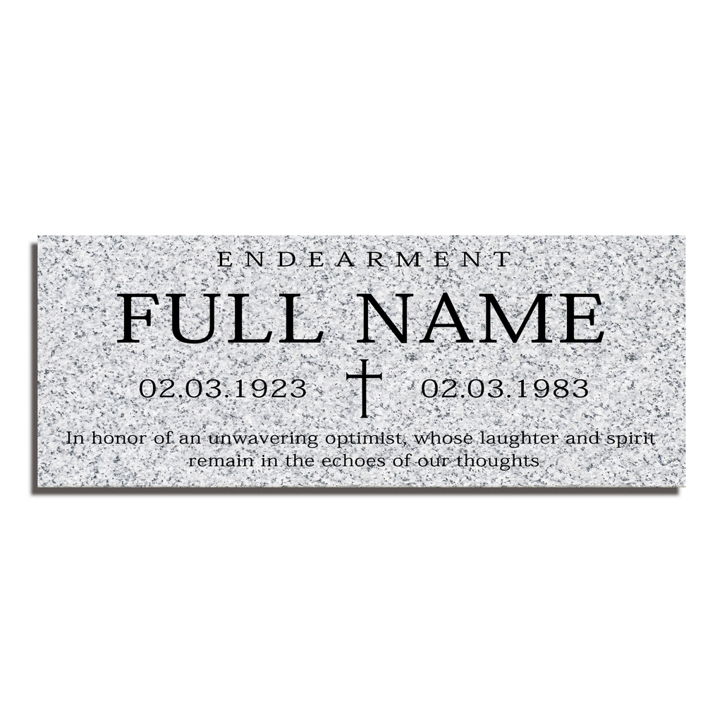 36″ x 14″ x 4″ Flat Headstone