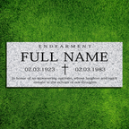 36″ x 14″ x 4″ Flat Headstone