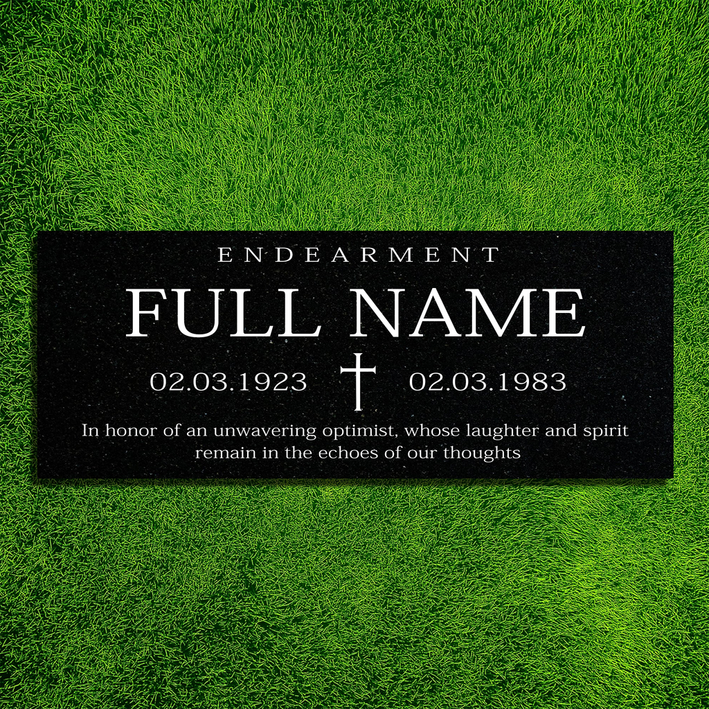 36″ x 14″ x 4″ Flat Headstone
