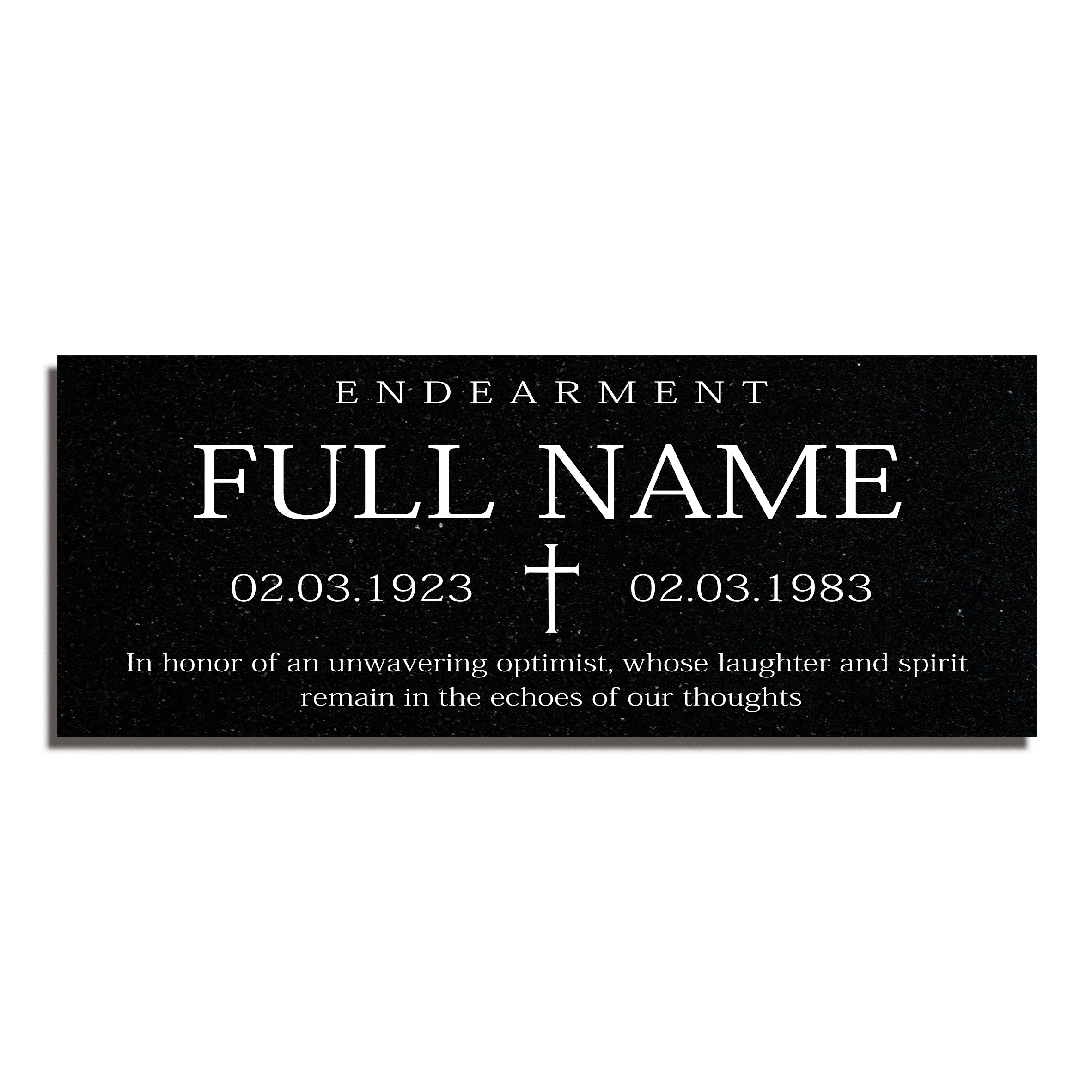 36″ x 14″ x 4″ Flat Headstone